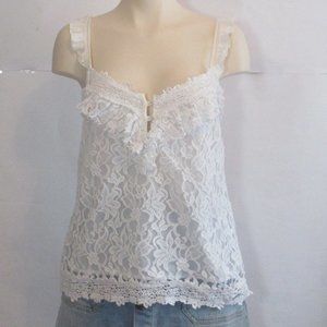 Abercrombie & Fitch New York White Lined Top Large